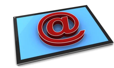 Tablet PC and e-mail Stock Illustration