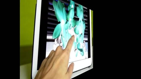 Tablet pc and hand Video stock 42689902