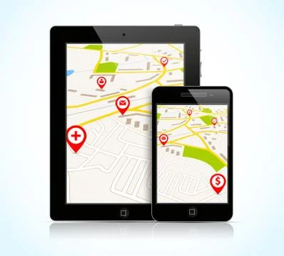 Tablet pc and phone Stock Illustration