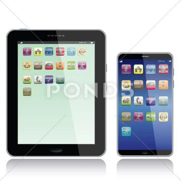 Tablet pc and smart phone Stock Illustration
