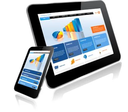 Tablet PC and Smart Phone Stock Illustration