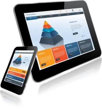 Tablet PC and Smart Phone Stock Illustration