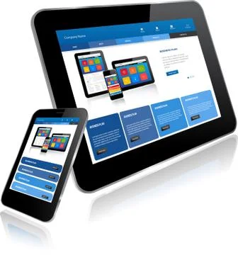 Tablet PC and Smart Phone Stock Illustration