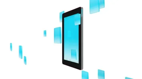 Tablet pc with app Stock Footage 8845654