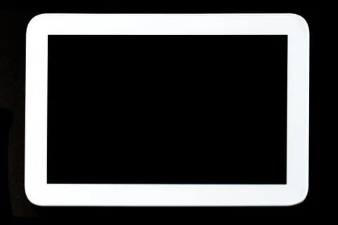 Tablet PC on black background Illustrazione stock