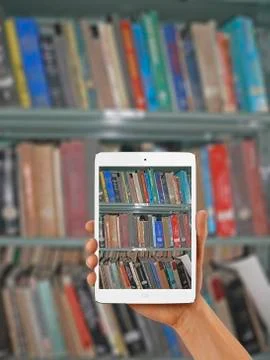 Tablet pc books, concept Foto stock