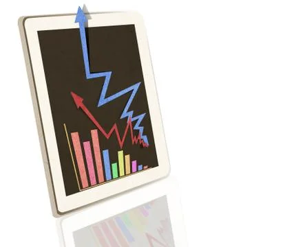 Tablet pc with business concept . Stock Illustration