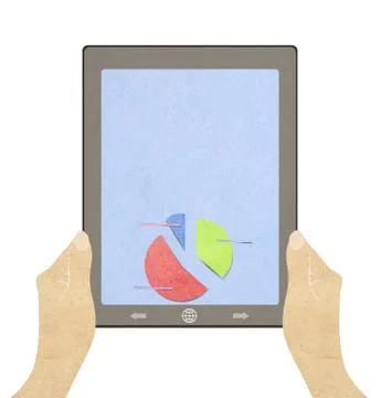 Tablet pc with business concept . Illustrazione stock