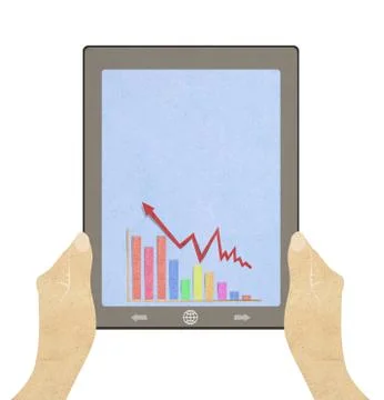 Tablet pc with business concept . Stock Illustration