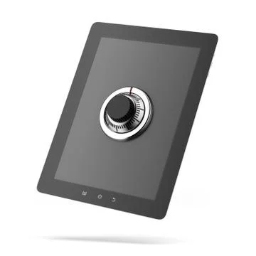 Tablet pc with combination Lock Иллюстрация
