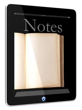 Tablet PC Computer and Notes Stock Photos
