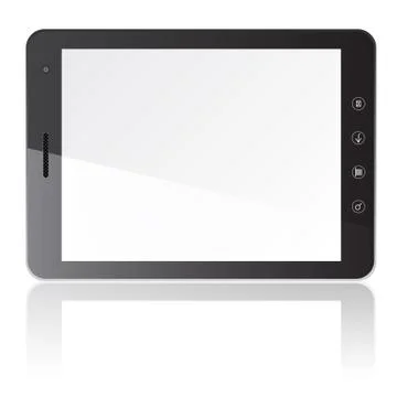 Tablet pc computer with blank screen horizontally Illustrazione stock