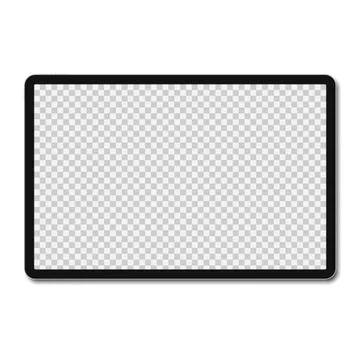 Tablet pc computer with blank screen isolated on white background. Vector ill Stock Illustration