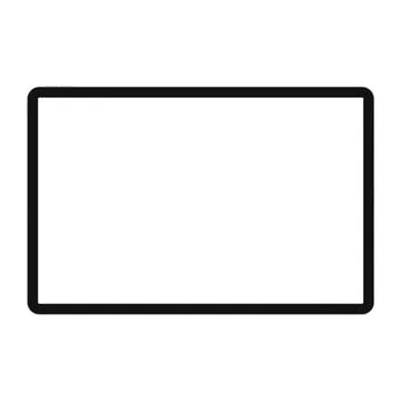 Tablet pc computer with blank screen isolated on white background. Vector ill Illustrazione stock