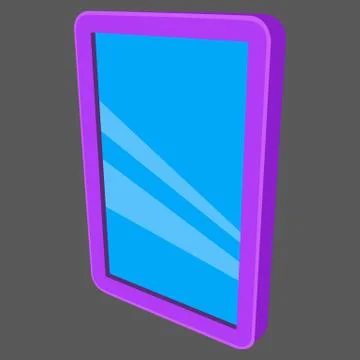 Tablet pc computer with blue screen. Illustrazione stock