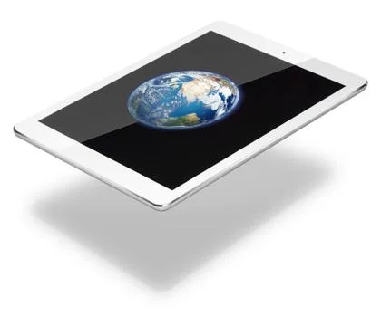 Tablet pc computer isolated on white background. Illustrazione stock