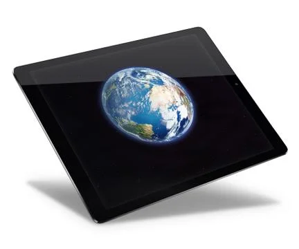 Tablet pc computer isolated on white background. 스톡 일러스트