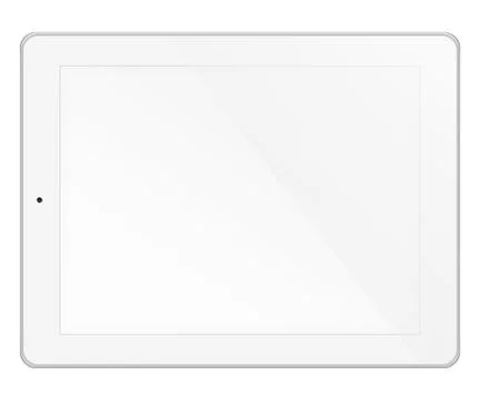 Tablet pc computer isolated on white background. Stock Illustration