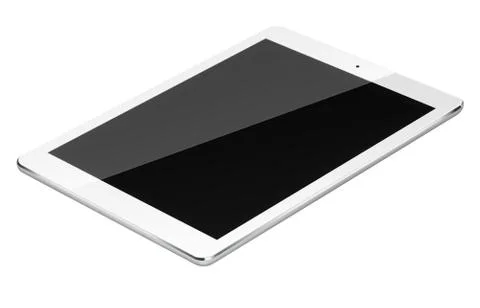 Tablet pc computer isolated on white background. Stock Photos