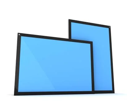 Tablet pc, computer screen isolated on white. Illustrazione stock