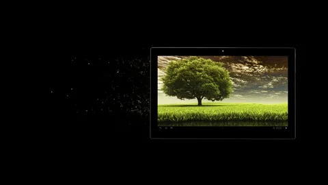 Tablet PC dispersion. 3d Rendered Video stock 70202482