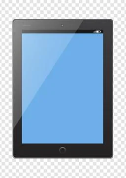Tablet pc, Electronic Device Template on transparent background. Vector Illus Stock Illustration