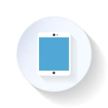 Tablet pc flat icon Illustrazione stock