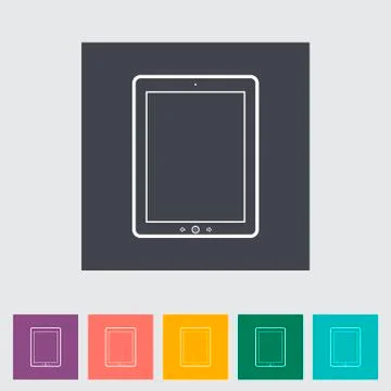 Tablet PC flat icon. Stock Illustration