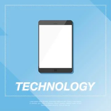Tablet PC Flat vector illustration Stock Illustration