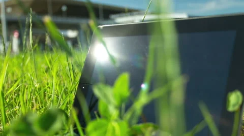 Tablet PC on the Grass 스톡 동영상 51914245