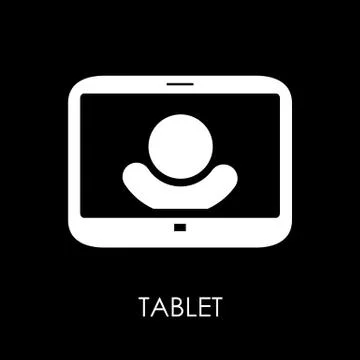 Tablet PC icon symbol flat style vector illustration Stock Illustration