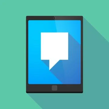Tablet pc icon with a tooltip 库存插图