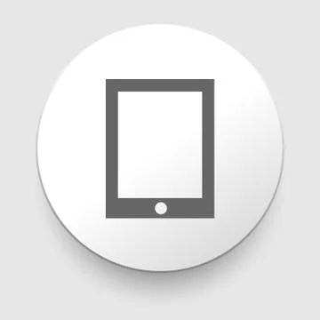 Tablet pc Icon on white background 스톡 일러스트