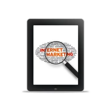 Tablet pc -internet marketing Stock Illustration