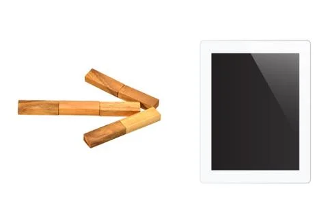 Tablet pc, isolated on background white Foto stock