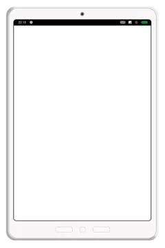 Tablet pc isolated with white screen. イラスト素材