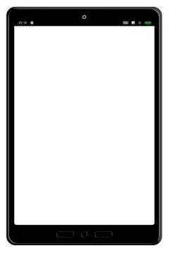 Tablet pc isolated with white screen. イラスト素材
