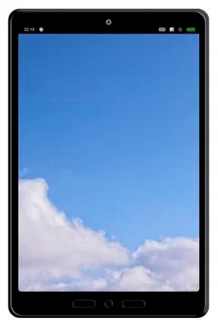 Tablet pc isolated with white screen. イラスト素材