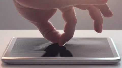 Tablet pc with a liquid screen Stock Footage 41382453