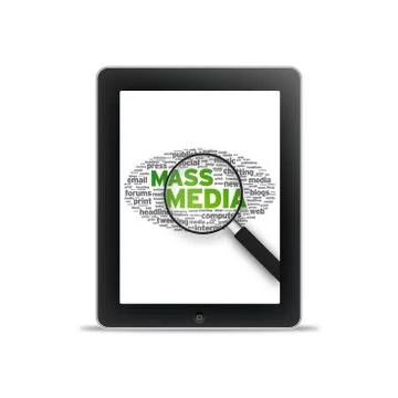 Tablet pc - mass media Illustrazione stock
