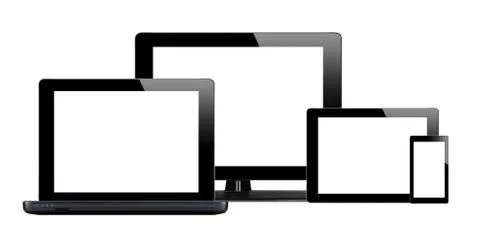 Tablet pc, mobile phone and computer Fotos Stock