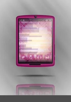 Tablet Pc Mobile Phone. Tablet Pc Mobile Phone. Vector Illustration. Eps 1... Stock Photos