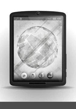 Tablet Pc Mobile Phone. Tablet Pc Mobile Phone. Vector Illustration. Eps 1... Stock Photos
