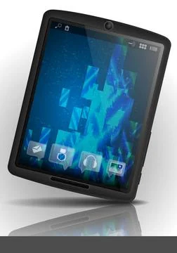 Tablet Pc Mobile Phone. Tablet Pc Mobile Phone. Vector Illustration. Eps 1... Stock Photos