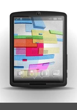Tablet Pc Mobile Phone. Tablet Pc Mobile Phone. Vector Illustration. Eps 1... Stock Photos