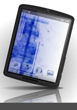 Tablet Pc Mobile Phone. Tablet Pc Mobile Phone. Vector Illustration. Eps 1... Stock Photos