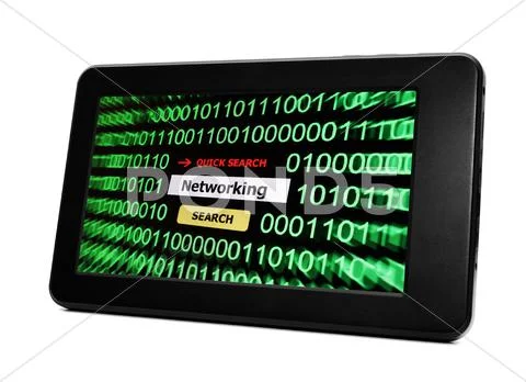 Tablet pc networking Stock Illustration
