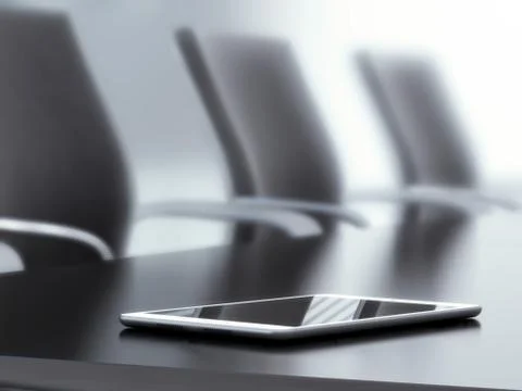 Tablet pc on office table イラスト素材