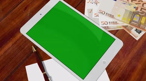 Tablet PC Pad Green Screen for Advertisement Presentation Stock-Footage 39978069
