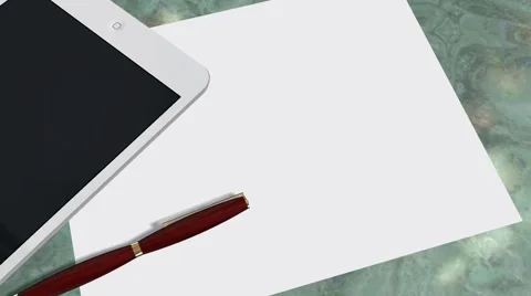 Tablet PC Pad Green Screen for Advertisement Presentation Video stock 39978629